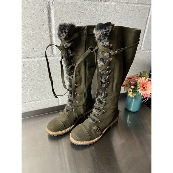 JustFab Jylan Faux Fur Boot - Picture 2 of 9